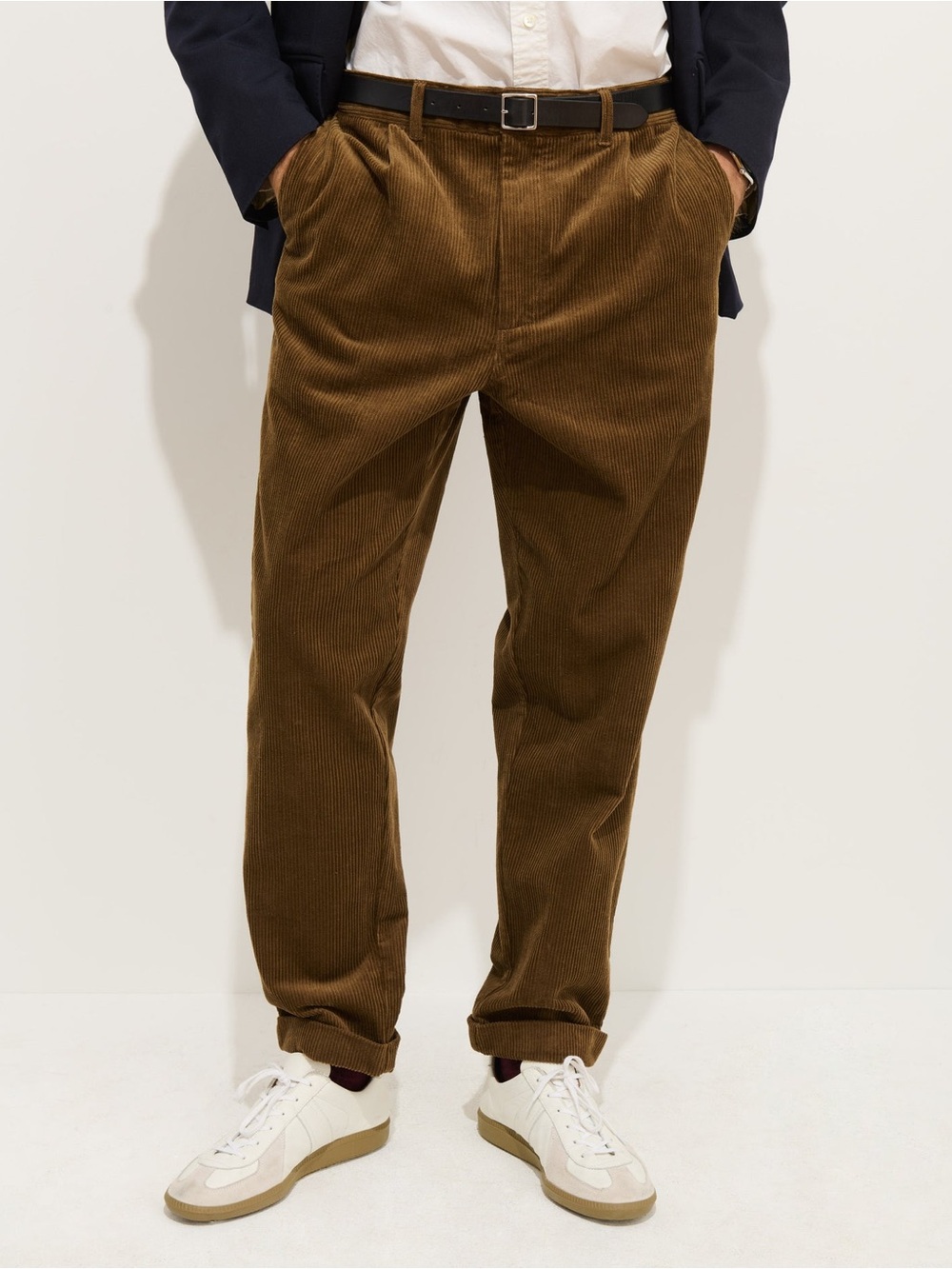Alex Mill Brown Corduroy Pleated Men's Trousers
